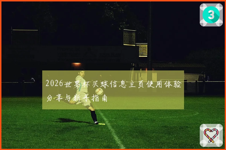 2026世界杯买球信息主页使用体验分享与新手指南